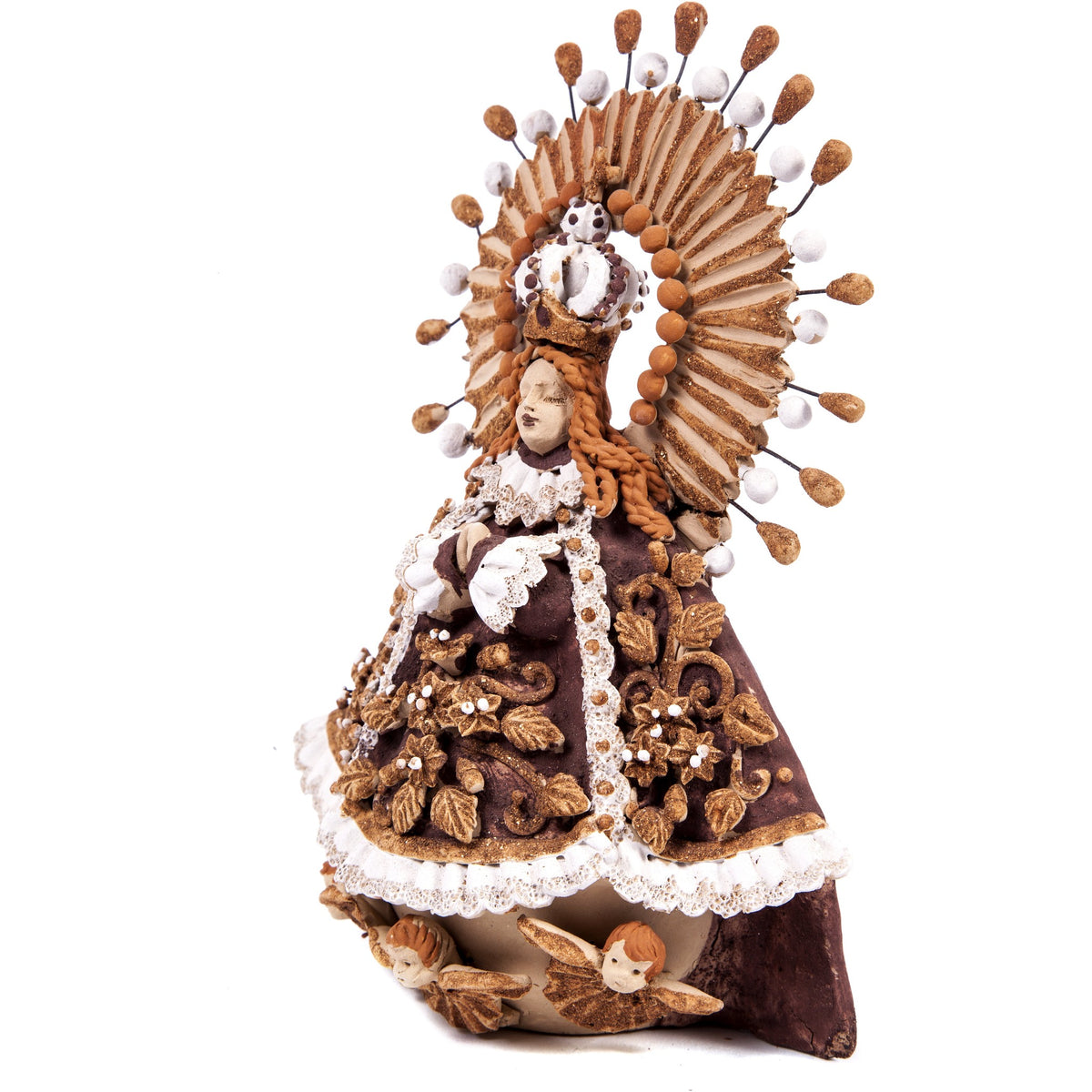 5 Virgenes / Ceramics Mexican Folk Art Clay