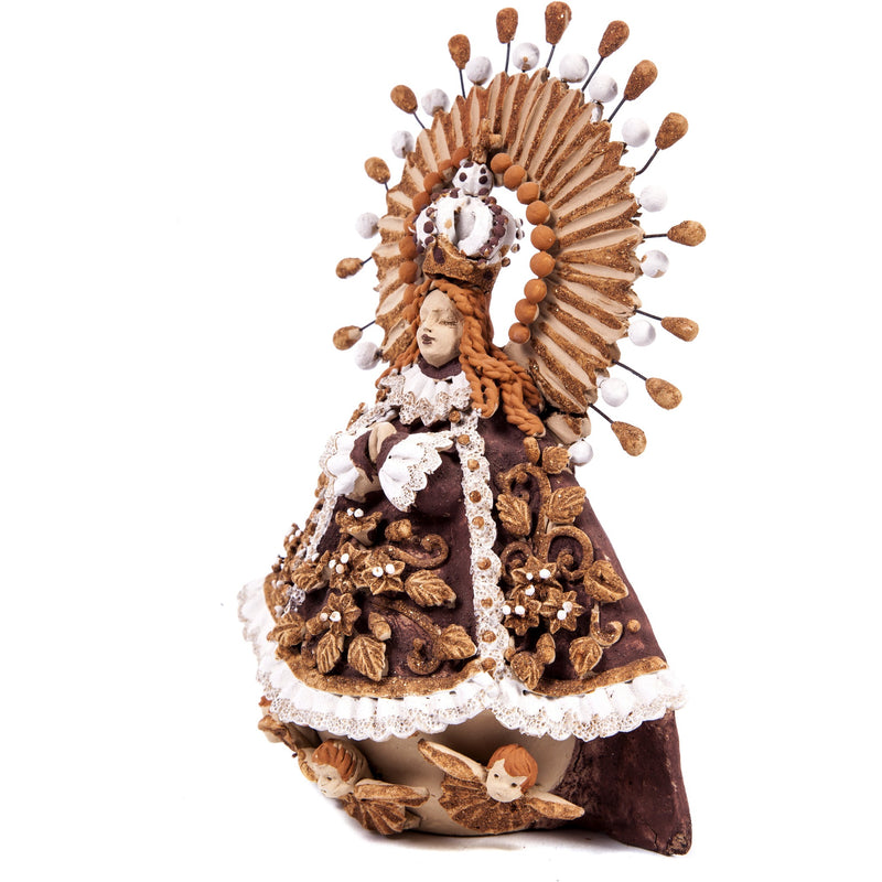5 Virgenes / Ceramics Mexican Folk Art Clay
