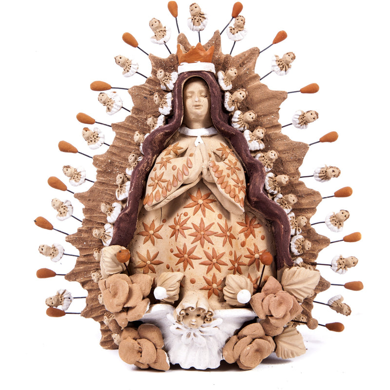 5 Virgenes / Ceramics Mexican Folk Art Clay