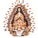 5 Virgenes / Ceramics Mexican Folk Art Clay