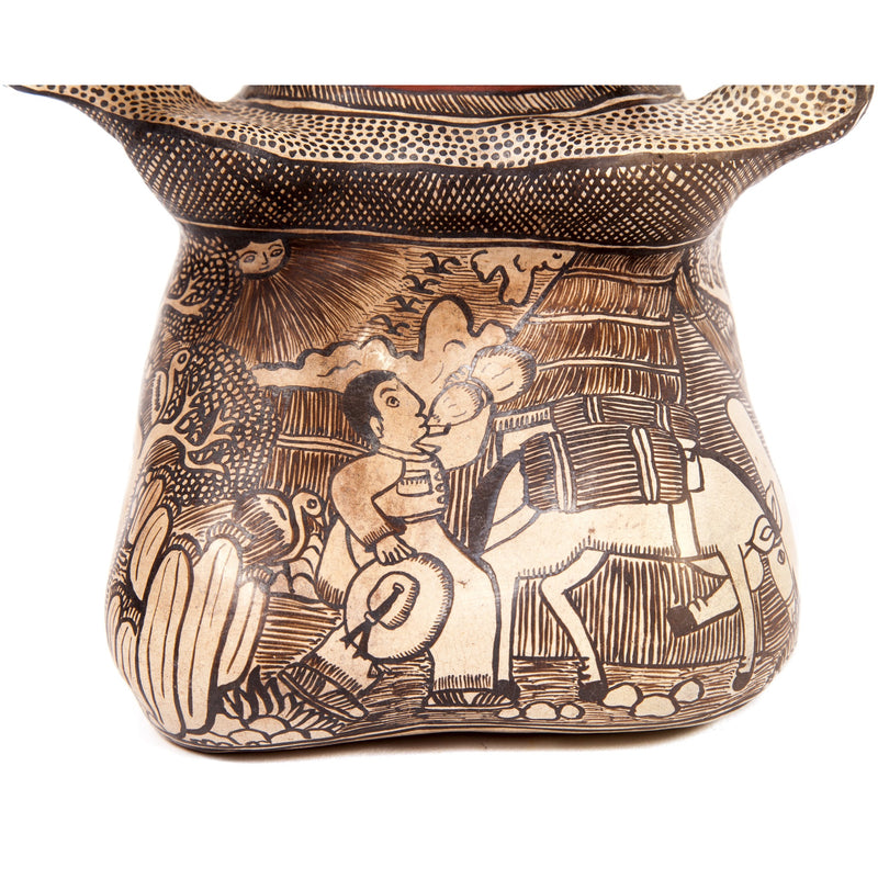Tejedora Nahuatl / Ceramics Mexican Folk Art Clay