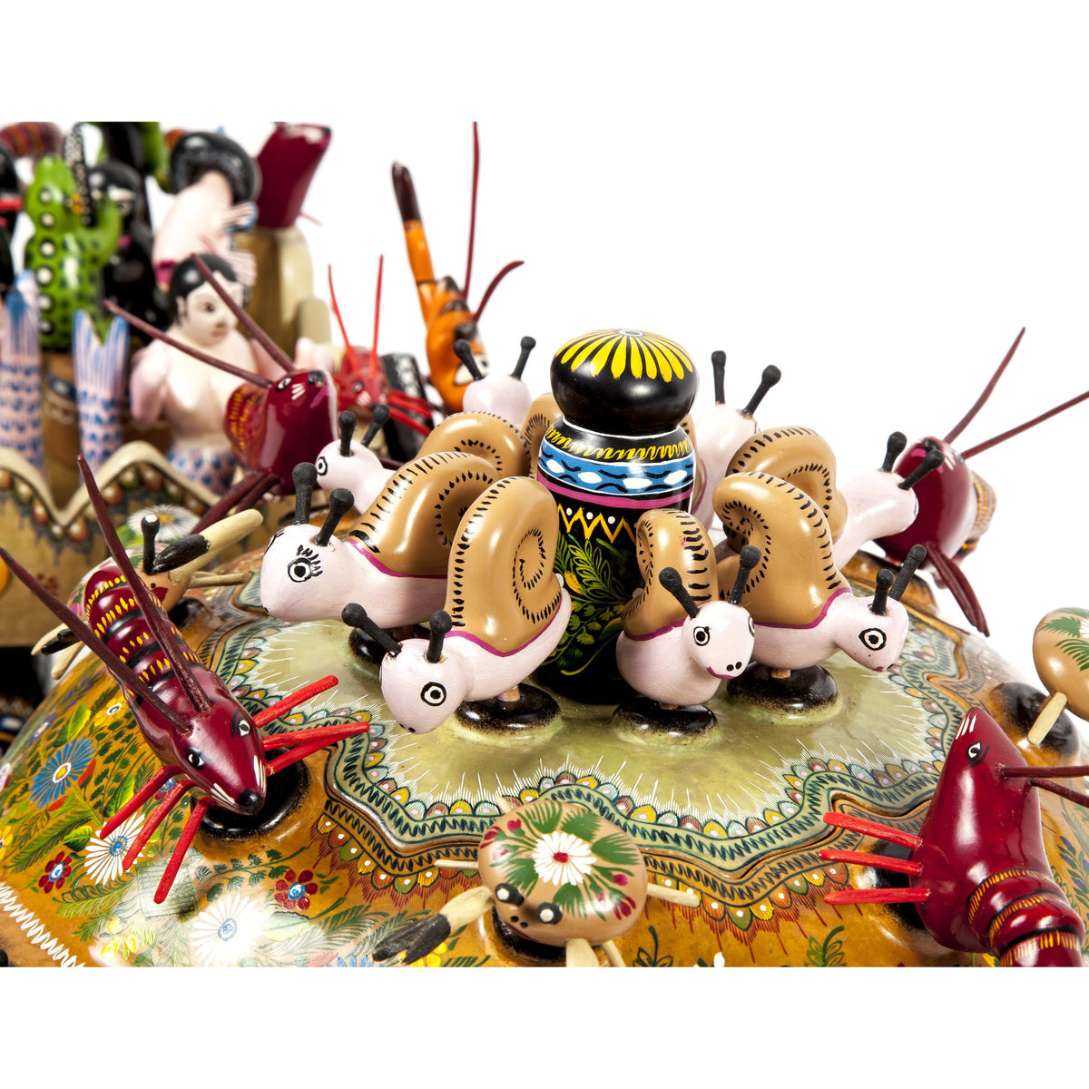 Cangrejo / Woodcarving Lacquer Mexican Folk Art
