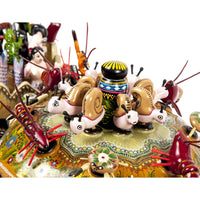 Cangrejo / Woodcarving Lacquer Mexican Folk Art