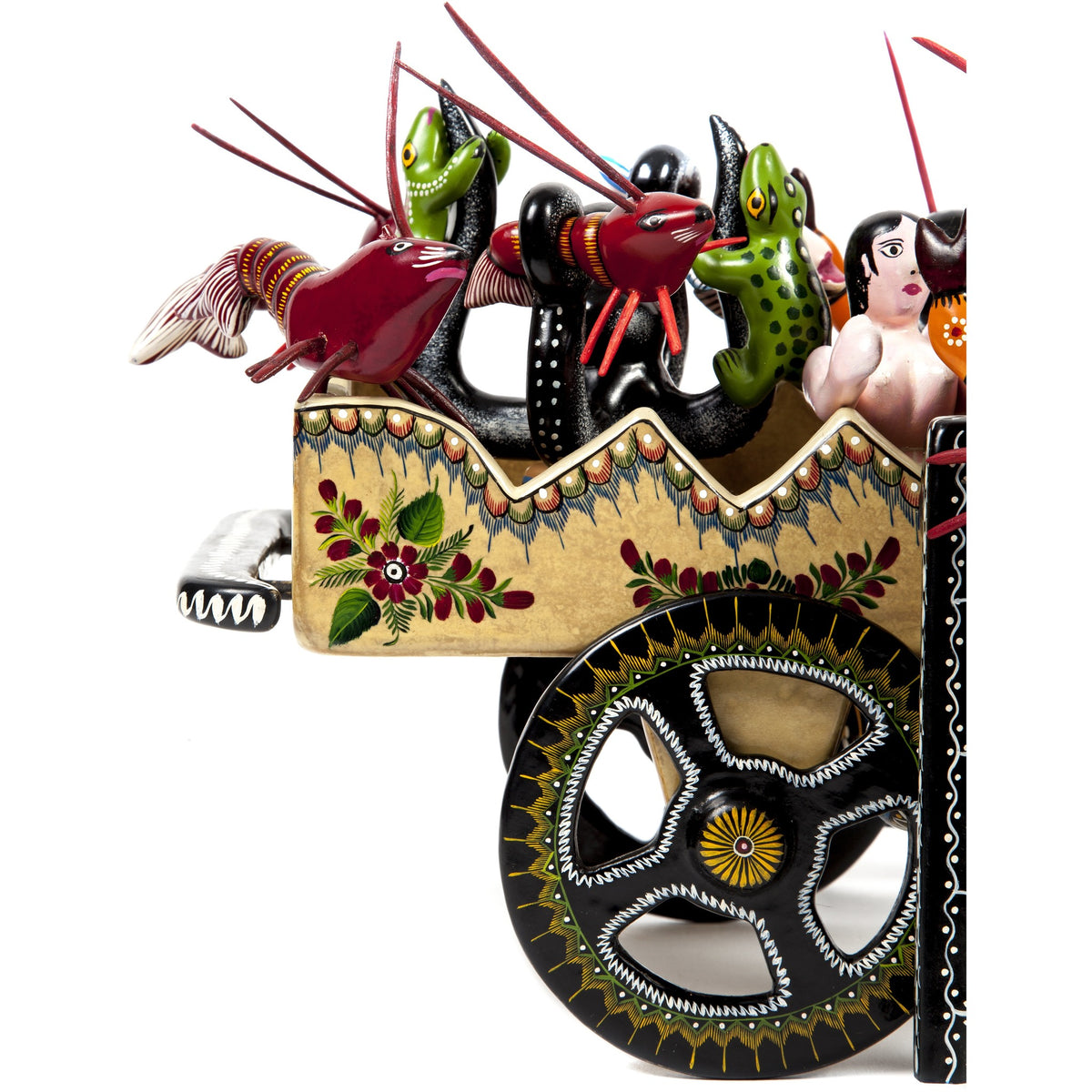 Cangrejo / Woodcarving Lacquer Mexican Folk Art