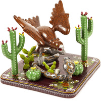 Aguila Real / Woodcarving Lacquer Mexican Folk Art