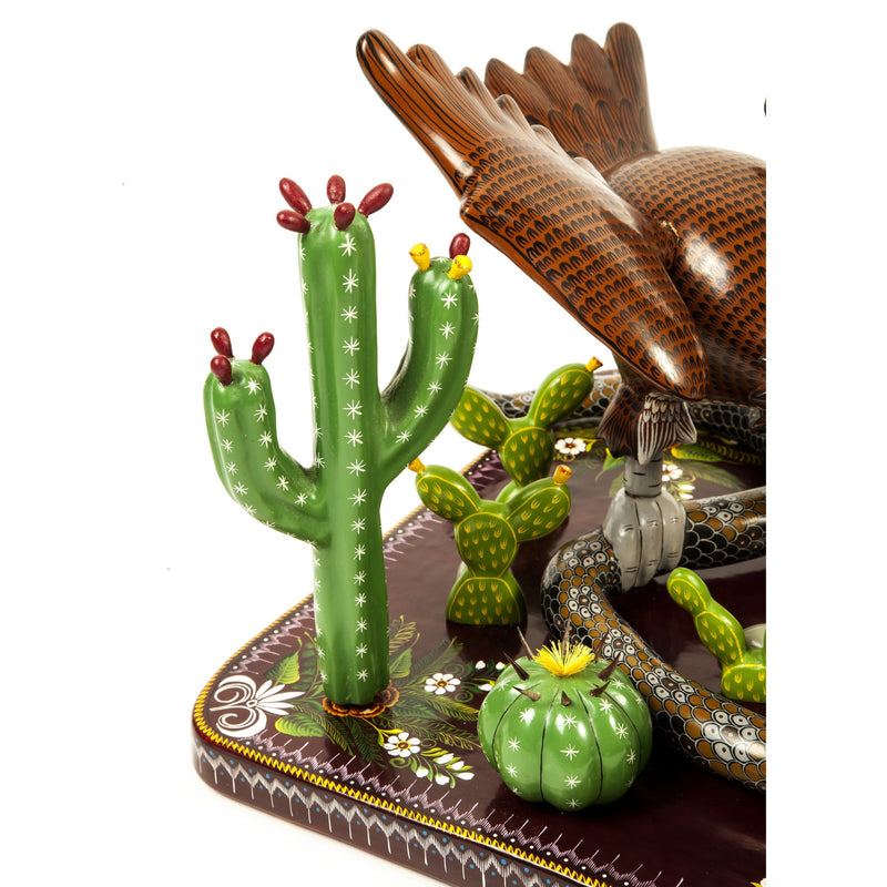 Aguila Real / Woodcarving Lacquer Mexican Folk Art