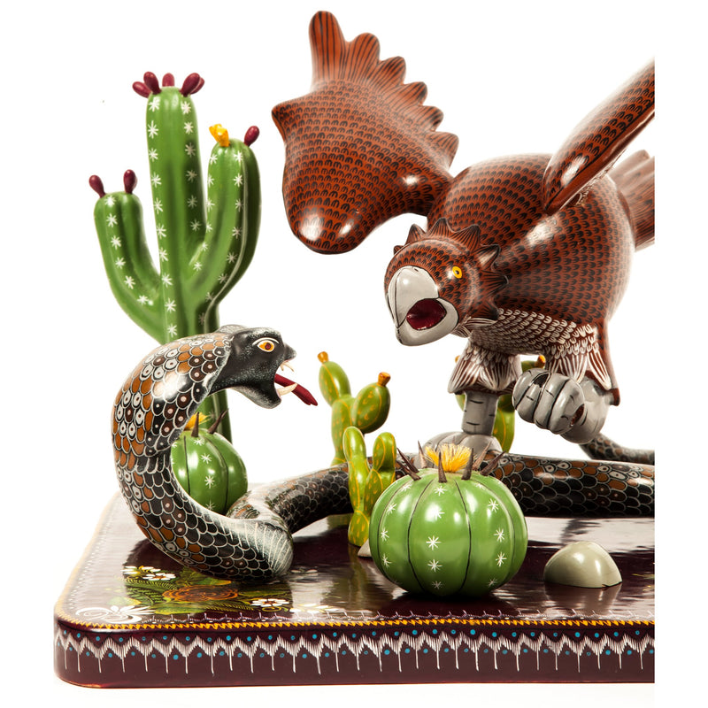 Aguila Real / Woodcarving Lacquer Mexican Folk Art