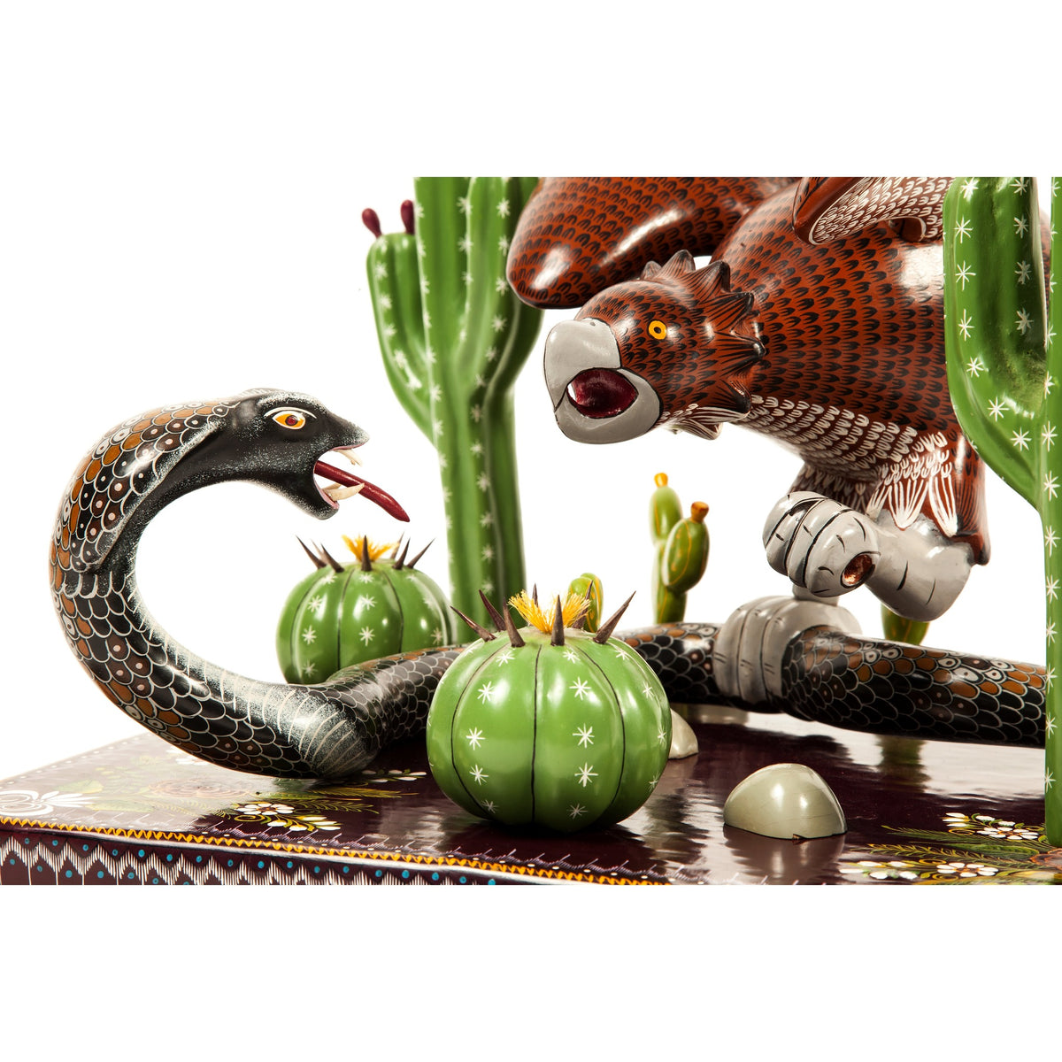 Aguila Real / Woodcarving Lacquer Mexican Folk Art