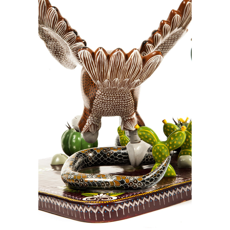 Aguila Real / Woodcarving Lacquer Mexican Folk Art