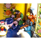 Nacimiento Temalacatzingo / Woodcarving Lacquer Mexican Folk Art Nativity