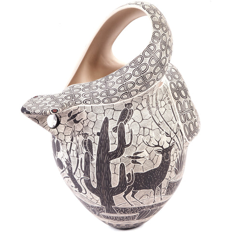 Vasija Serpiente / Ceramics Mexican Folk Art Mata Ortiz