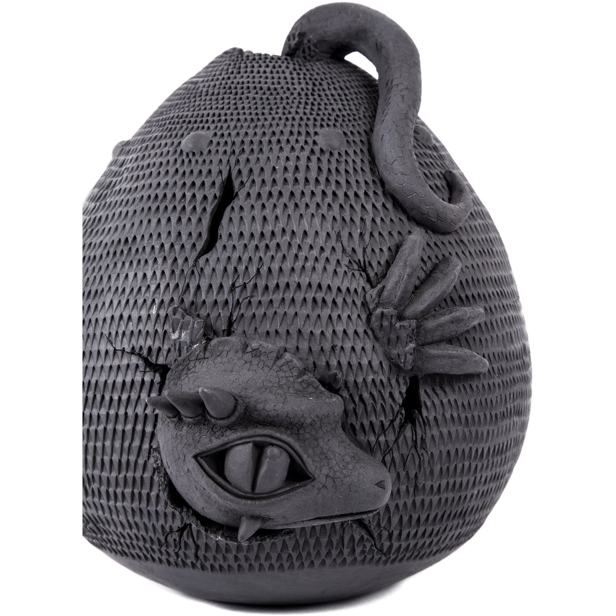 Dragon / Ceramics Black Clay Mexican Folk Art