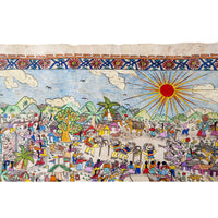 Mi Pueblo / Amate Paper Mexican Folk Art Painting Frame