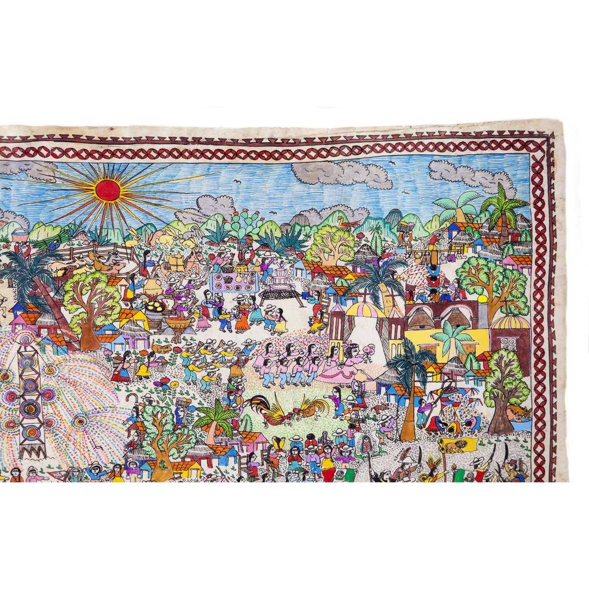 Independencia de Mexico / Amate Paper Mexican Folk Art Painting Frame