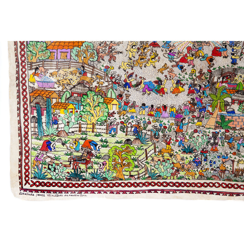 Independencia de Mexico / Amate Paper Mexican Folk Art Painting Frame