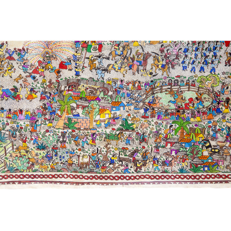 Independencia de Mexico / Amate Paper Mexican Folk Art Painting Frame