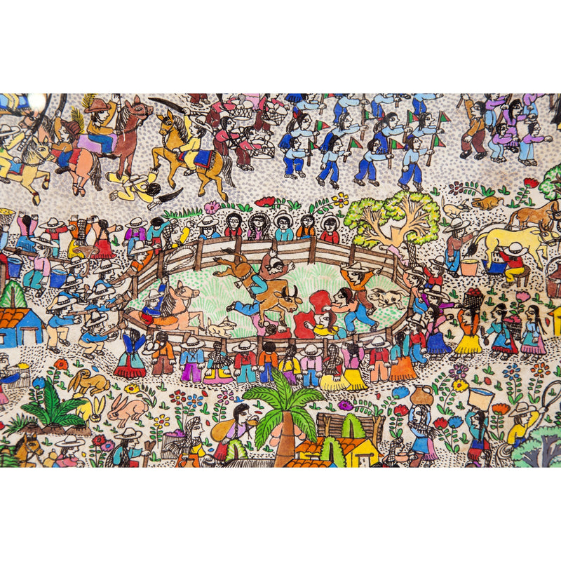 Independencia de Mexico / Amate Paper Mexican Folk Art Painting Frame