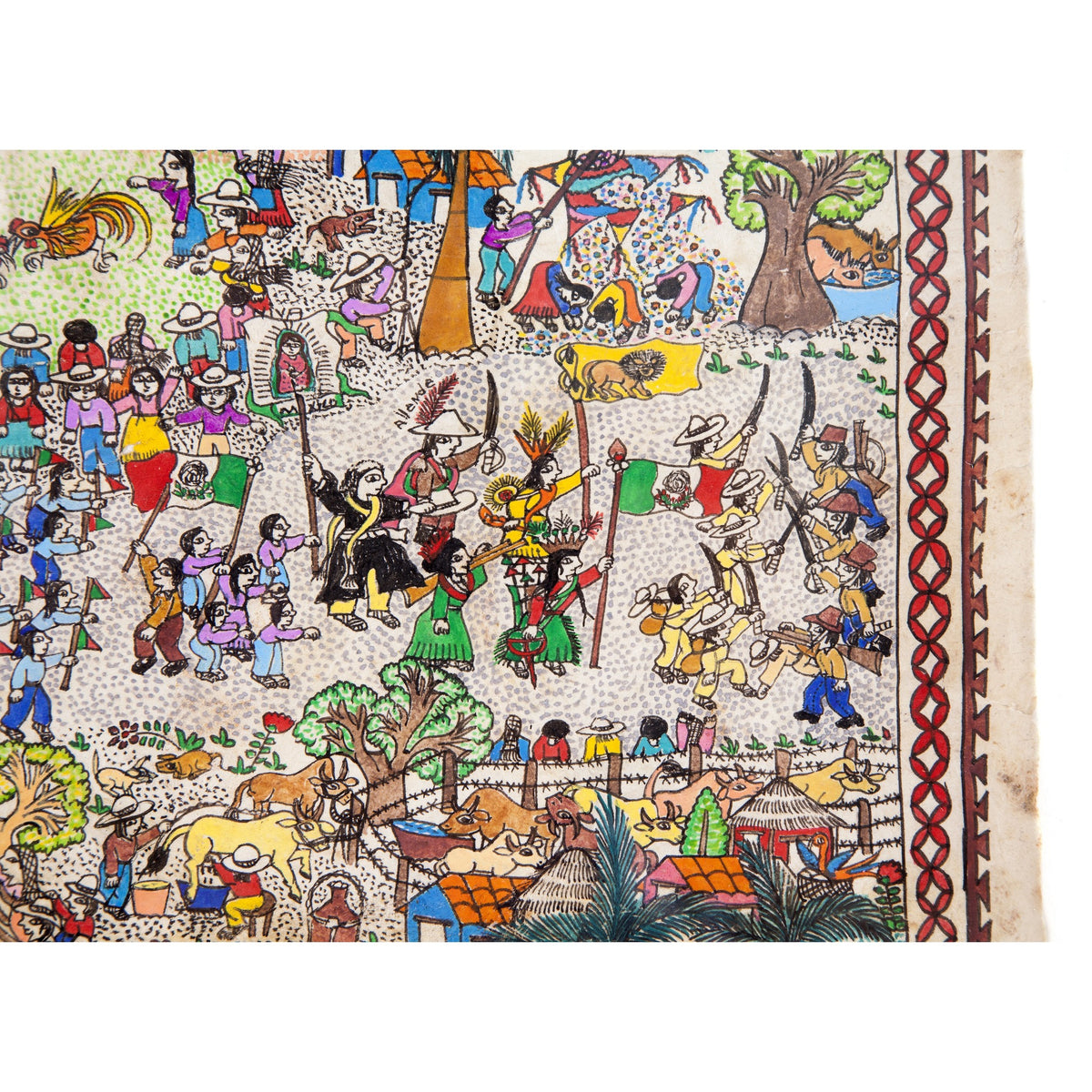 Independencia de Mexico / Amate Paper Mexican Folk Art Painting Frame
