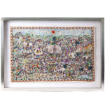 Fiesta en Xalitla / Amate Paper Mexican Folk Art Painting Frame