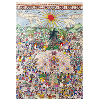 Fiesta en Xalitla / Amate Paper Mexican Folk Art Painting Frame