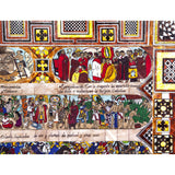 La Historia de Mexico / Mexican Folk Art Featherwork and Inlay Nacre Frame