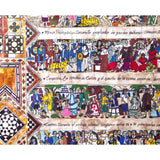 La Historia de Mexico / Mexican Folk Art Featherwork and Inlay Nacre Frame