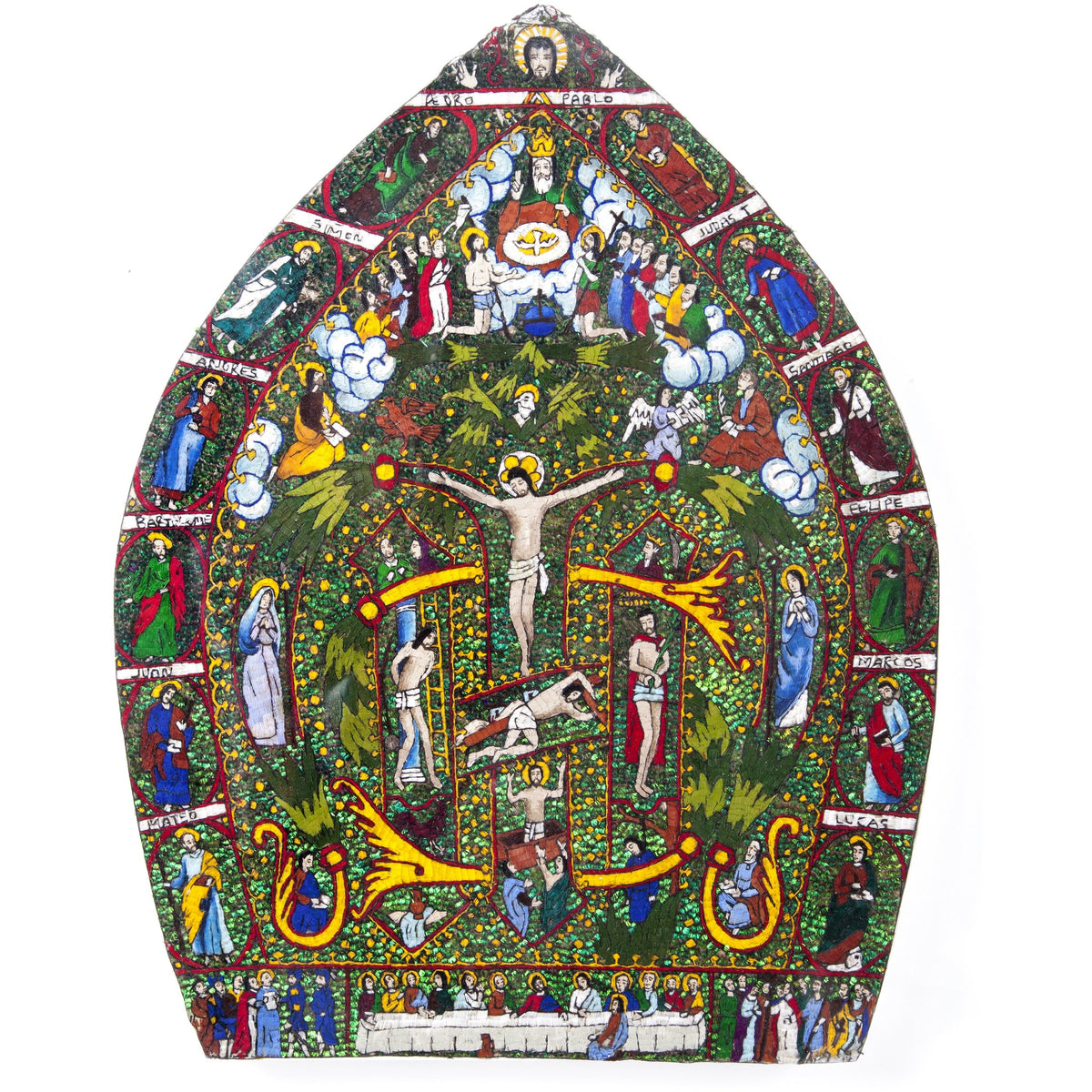 La Mitra / Mexican Folk Art Featherwork Frame