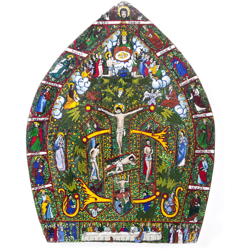 La Mitra / Mexican Folk Art Featherwork Frame