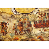 La Conquista de Mexico / Mexican Folk Art Inlay Nacre Frame