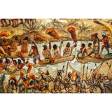 La Conquista de Mexico / Mexican Folk Art Inlay Nacre Frame