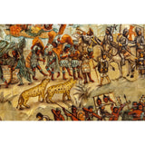 La Conquista de Mexico / Mexican Folk Art Inlay Nacre Frame