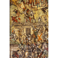 La Conquista de Mexico / Mexican Folk Art Inlay Nacre Frame