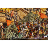 La Conquista de Mexico / Mexican Folk Art Inlay Nacre Frame