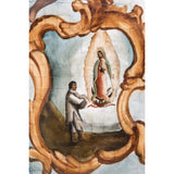 Virgen de Guadalupe Colonial en Concha / Mexican Folk Art Inlay Nacre Frame