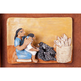 Historia de mi pueblo / Ceramics Mexican Folk Art Clay Frame