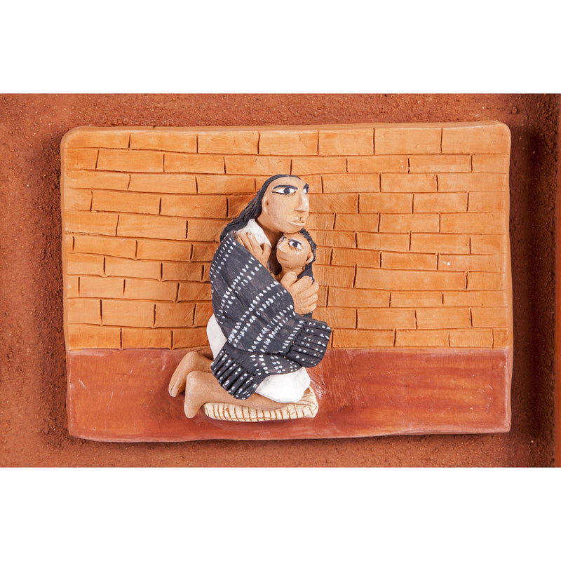 Historia de mi pueblo / Ceramics Mexican Folk Art Clay Frame
