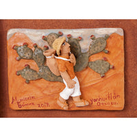 Historia de mi pueblo / Ceramics Mexican Folk Art Clay Frame