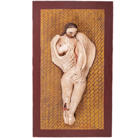 Angel Caido / Ceramics Mexican Folk Art Clay Frame