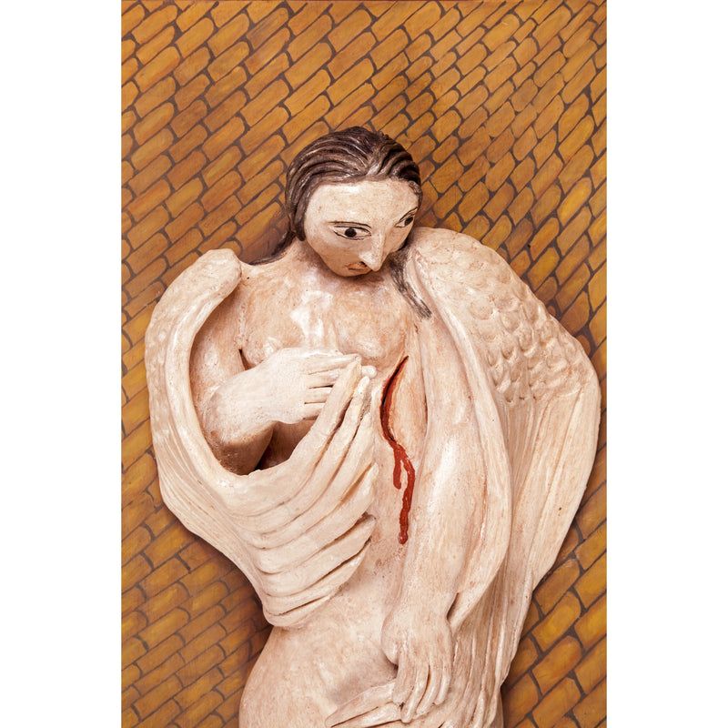 Angel Caido / Ceramics Mexican Folk Art Clay Frame
