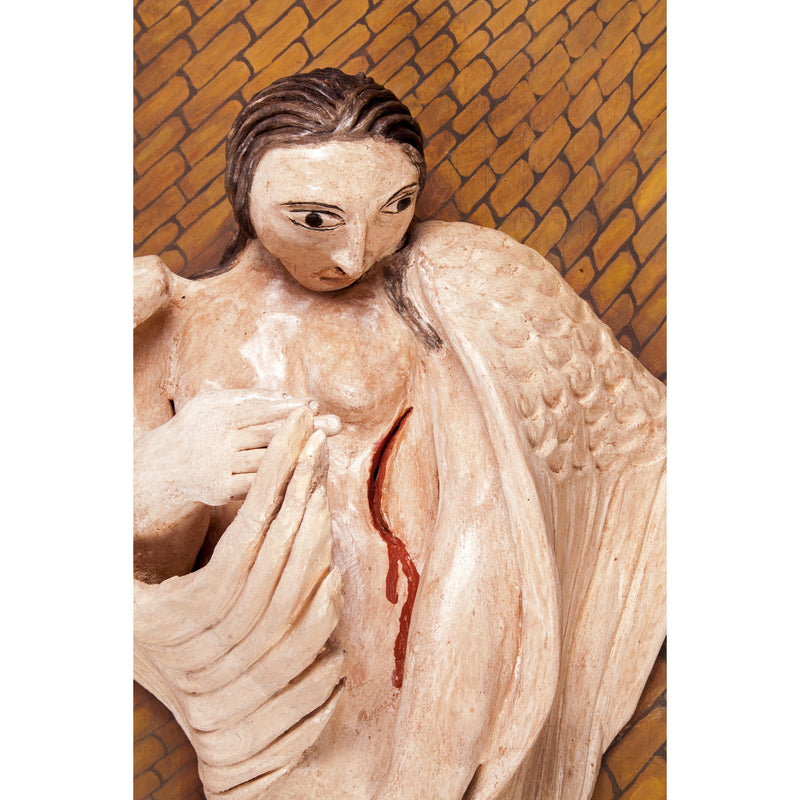 Angel Caido / Ceramics Mexican Folk Art Clay Frame