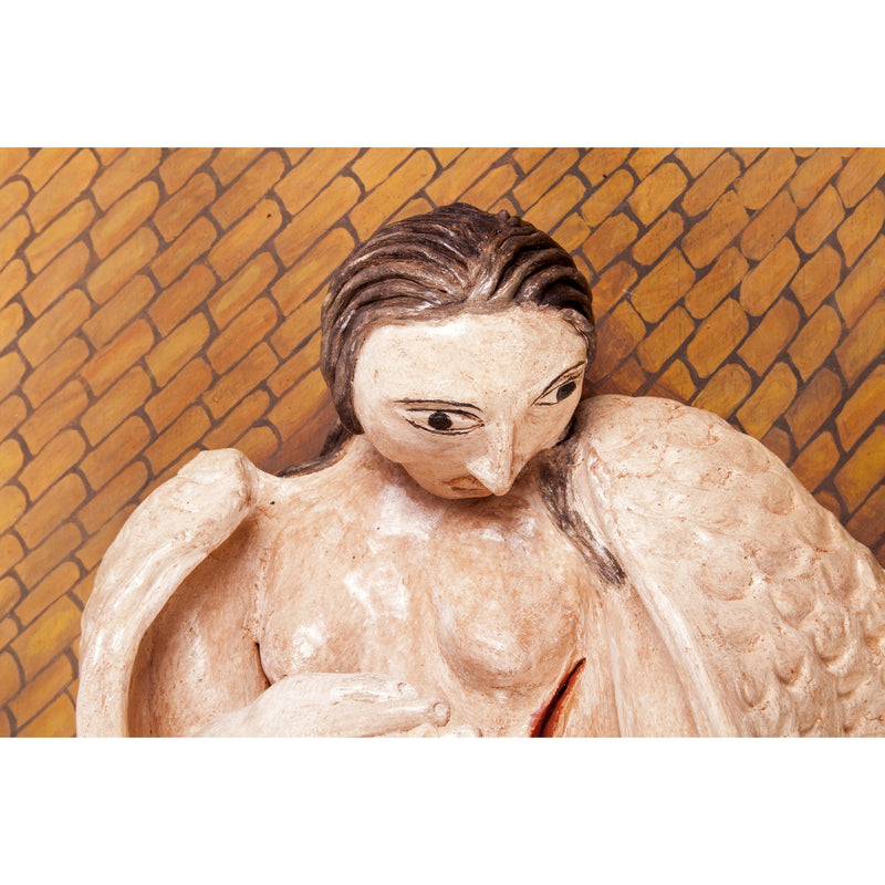 Angel Caido / Ceramics Mexican Folk Art Clay Frame