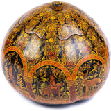 Costurero Dorado en Ocre / Lacquer Mexican Folk Art