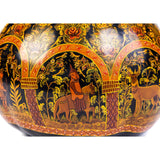 Costurero Dorado en Ocre / Lacquer Mexican Folk Art