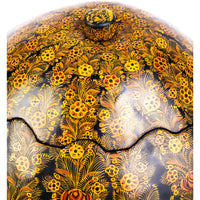 Costurero Dorado en Ocre / Lacquer Mexican Folk Art