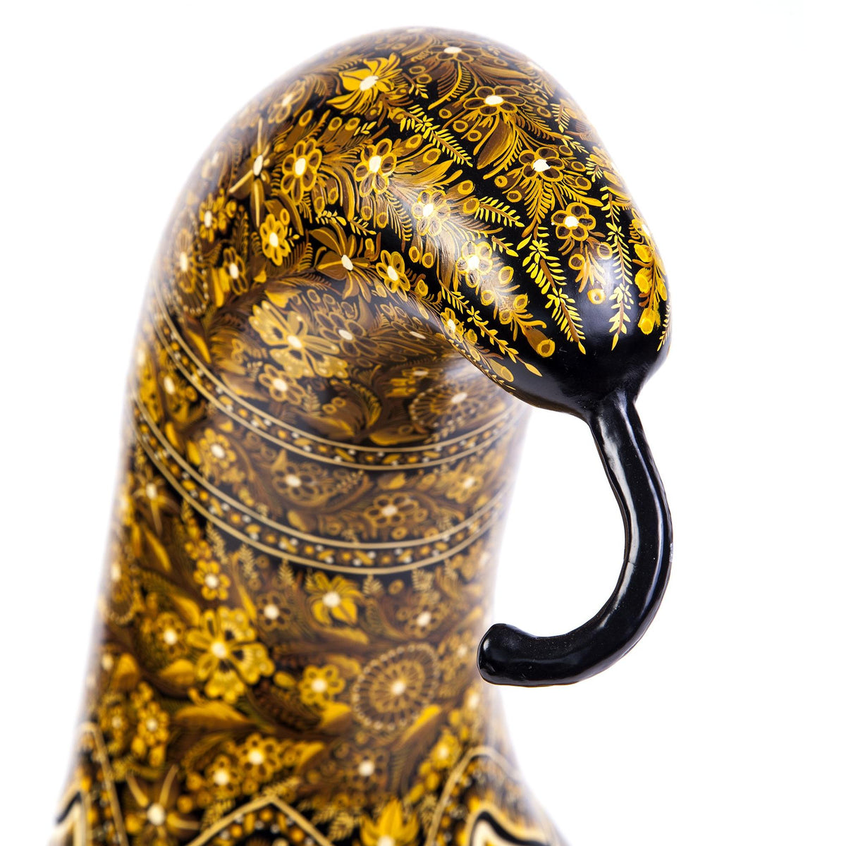 Costurero con forma de Garza / Lacquer Mexican Folk Art