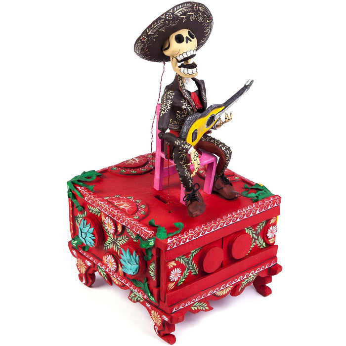 El Mariachi / Mexican Mechanical Folk Art Carton Sculpture