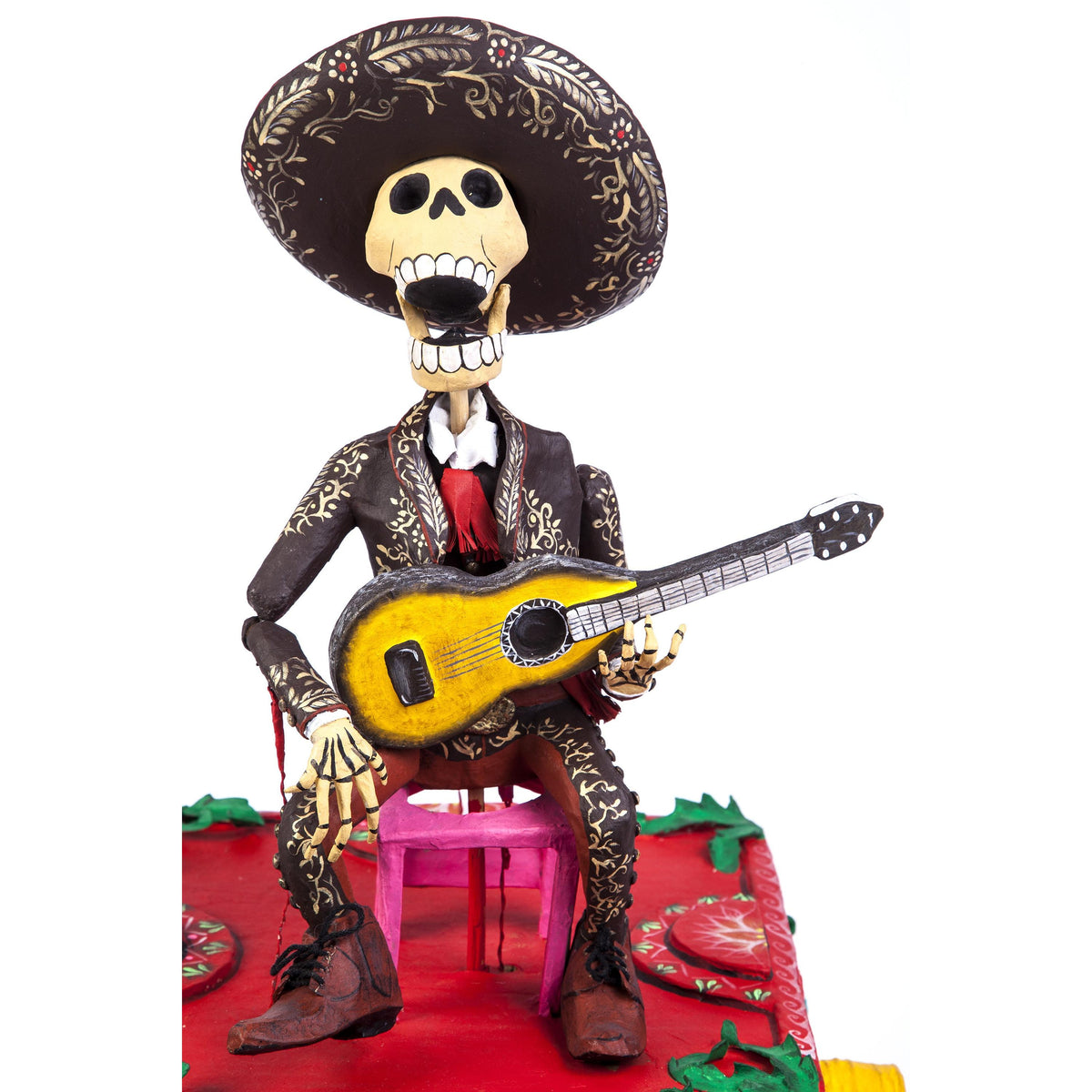 El Mariachi / Mexican Mechanical Folk Art Carton Sculpture