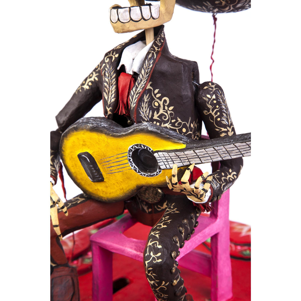 El Mariachi / Mexican Mechanical Folk Art Carton Sculpture
