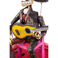 El Mariachi / Mexican Mechanical Folk Art Carton Sculpture