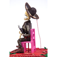 El Mariachi / Mexican Mechanical Folk Art Carton Sculpture
